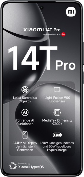 Xiaomi 14T Pro (12GB+512GB) Smartphone titan black | EURONICS