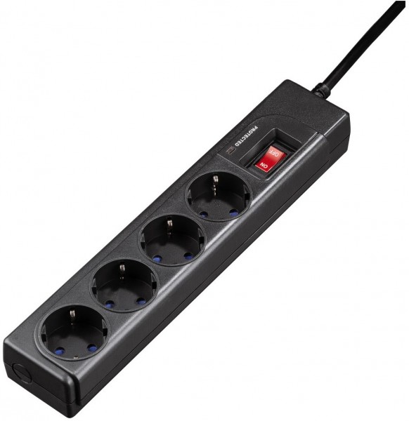 Steckdosenleiste Protection, 4-fach schwarz