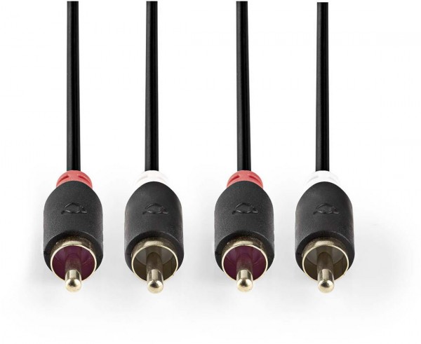 CABW24200AT20 Cinchkabel (2m) anthrazit 2x Cinch-Stecker>2x Cinch-Stecker