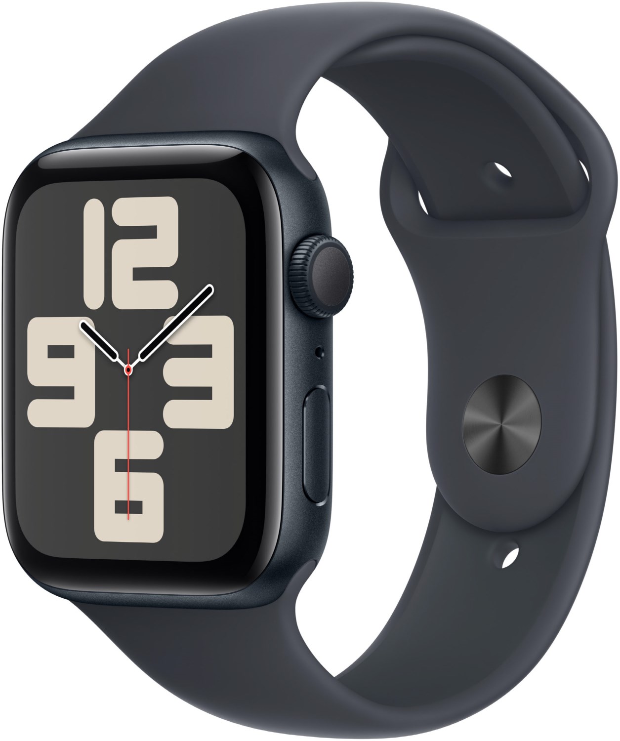 Image of Apple Watch SE (44mm) GPS mit Sportarmband M/L mitternacht/mitternacht