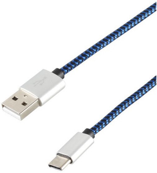 USB 3.1 Typ-C > 2.0 Typ-A (0,9m) USB-Kabel schwarz/blau