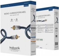 Mono Sub (2m) Cinch<>Cinch Kabel blau/silber