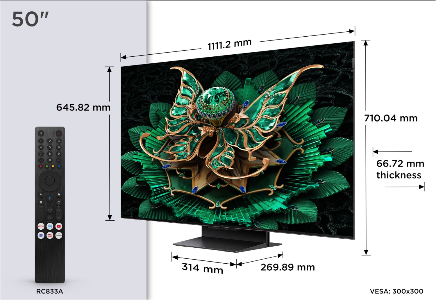 50C79K 126 cm (50") QD-Mini LED-TV brushed metal