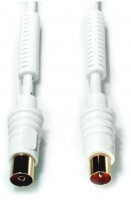 AB 205 G (5m) Antennenkabel weiß/vergoldet