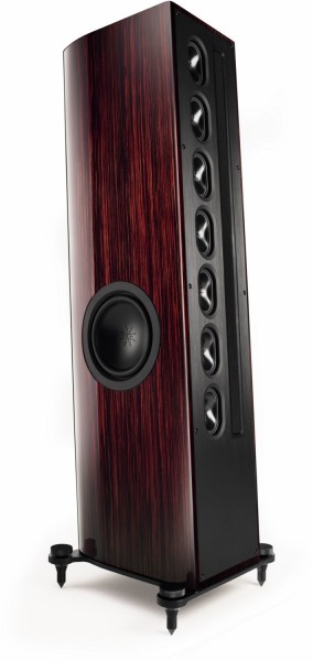 Solitaire S 530 /Stück Stand-Lautsprecher hochglanz makassar/elox schwarz