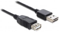 EASY-USB 2.0-A St. > A Bu. (1m) USB-Kabel schwarz
