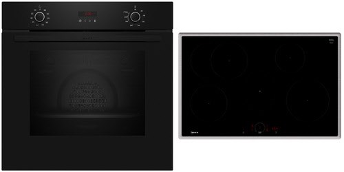 Image of BX48PIB0 Herdset mit Induktionskochfeld bestehend aus B2CCG6AK3 + T58SHF1L0 schwarz/edelstahl