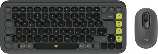 POP Icon Combo (DE) Kabelloses Tastatur-Set grafit/grün