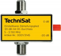 Einstelbares Dämpfungsglied mit F-Buchsen