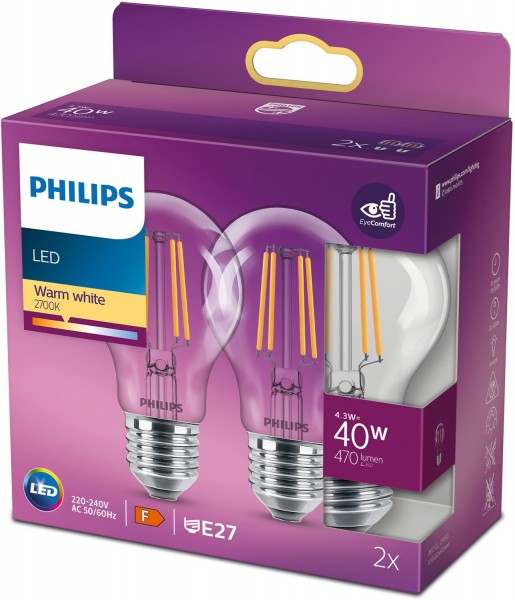 LEDClassic 40W E27 A60 WW CL ND LED-Leuchtmittel