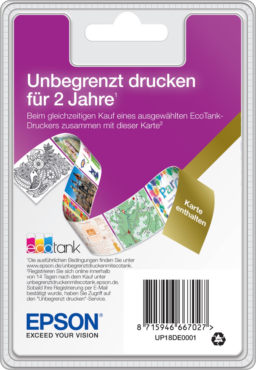 EcoTank Unlimited Printing Karte (2 Jahre)