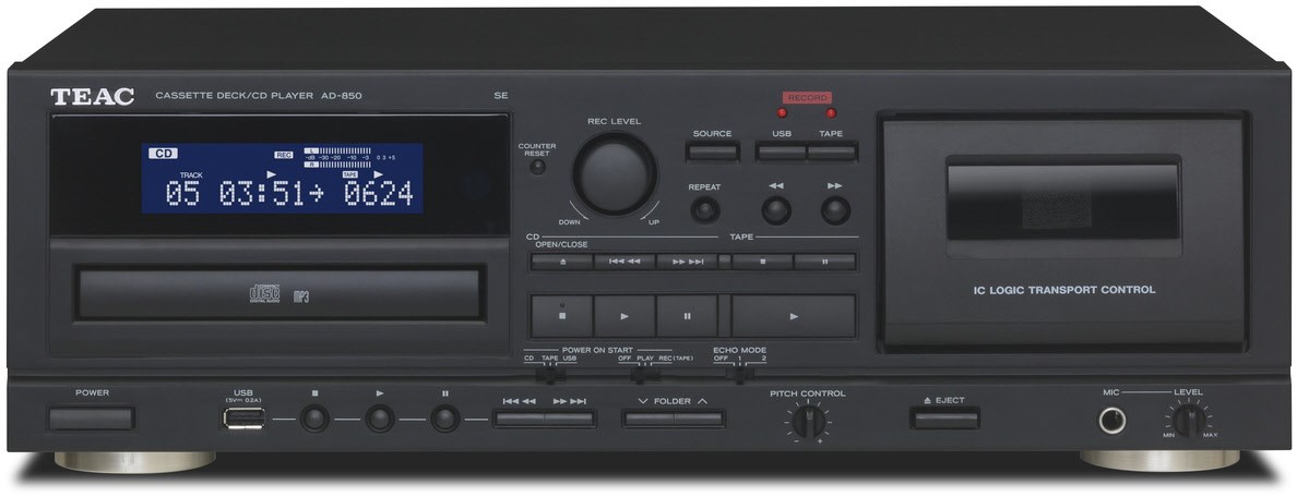 AD-850-SE CD/Kassetten-Kombination schwarz