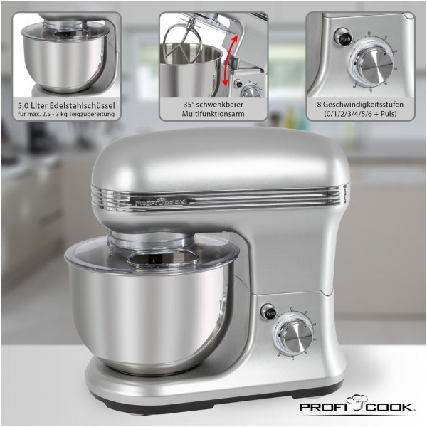 ProfiCook® Küchenmaschine mit XXL 12L Schüssel