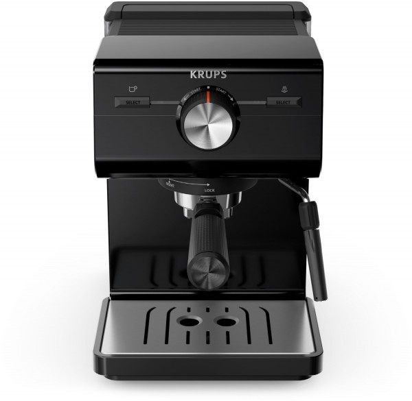 Krups XP381810 Authentic Siebträgermaschine schwarz, 15 bar, 2 l
