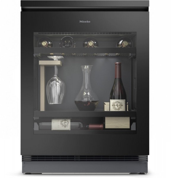 KWTUS 7055 F Unterbau-Weintemperierschrank obsidianschwarz