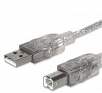 USB 2.0 St. > USB B St. (5m) silber