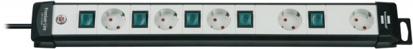Steckdosenleiste 5-fach (3m) Premium-Line schwarz/lichtgrau