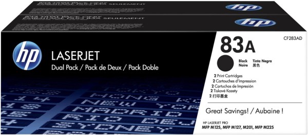 Nr. 83A Doppelpack (3.000 S.) Toner schwarz