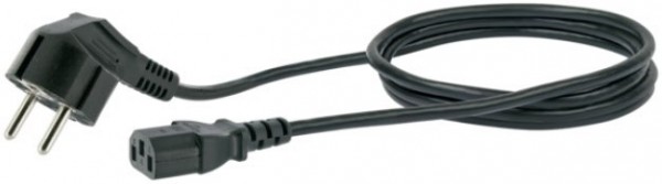 Stromversorgungskabel (1,8m) Schukostecker > Kaltgerätebuchse schwarz