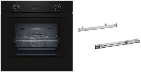 BLE110KBSP Backofen mit Dampfunterstützung bestehend aus B2CVG6AK3 + Z11TI15X0 schwarz, 71 l, Pizza-Stufe, pyrolytische Selbstreinigung, 59,4 cm breit