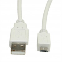 USB 2.0 A St. > Micro-B St. (0,15 m) weiß