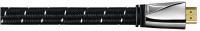 High Speed HDMI-Kabel oval vergoldet Ethernet (1m) schwarz