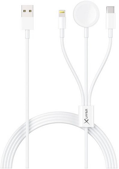 3in1 Multifunktions-Kabel (1,5m) weiss
