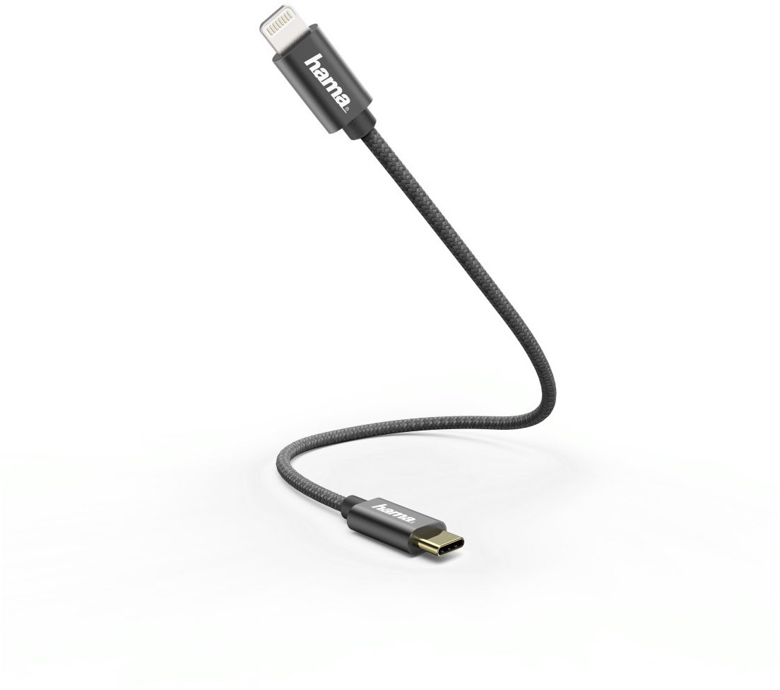 USB-C/Lightning (0,2m) Kabel schwarz