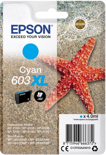 603XL (4,0ml) Tintenpatrone cyan