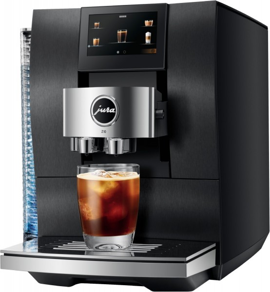 Z10 Kaffee-Vollautomat Aluminium Dark Inox (EA), Latte Macchiato/Cappuccino/Milchkaffee, 15 bar, 2,4 l, schwarz, Apps ladbar