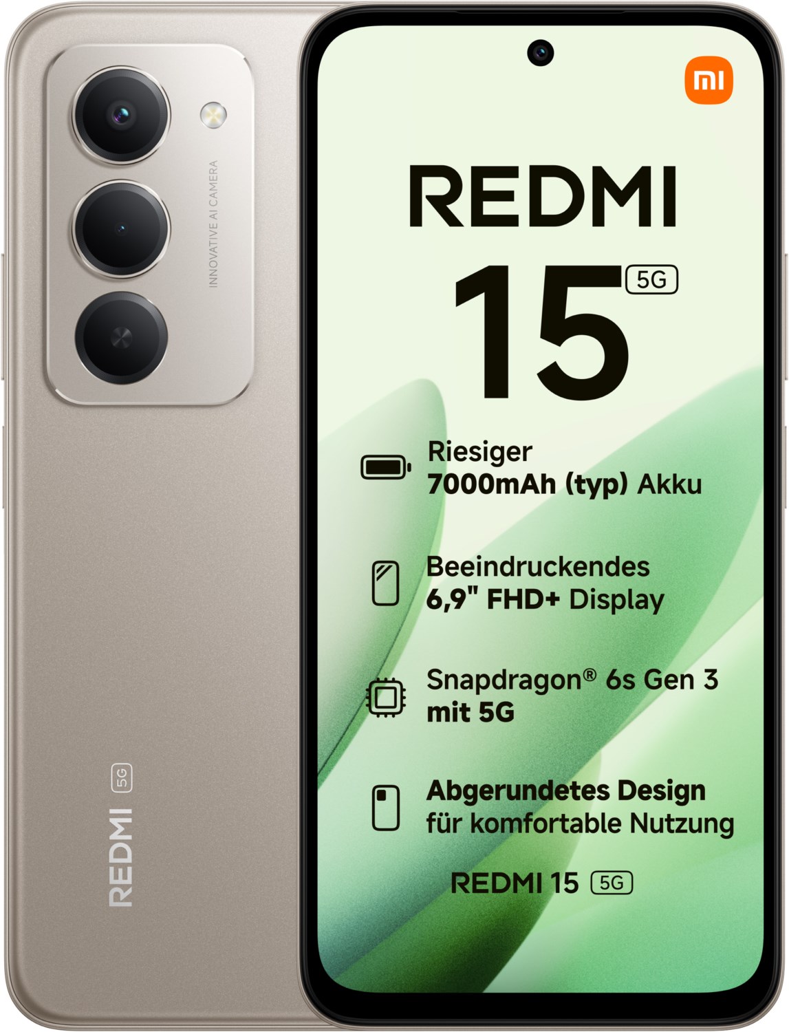 Image of Redmi 15 5G (4GB+128GB) Smartphone titan gray