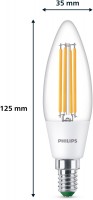 LED CLA 40W B35 E14 3000K CL LED-Kerze