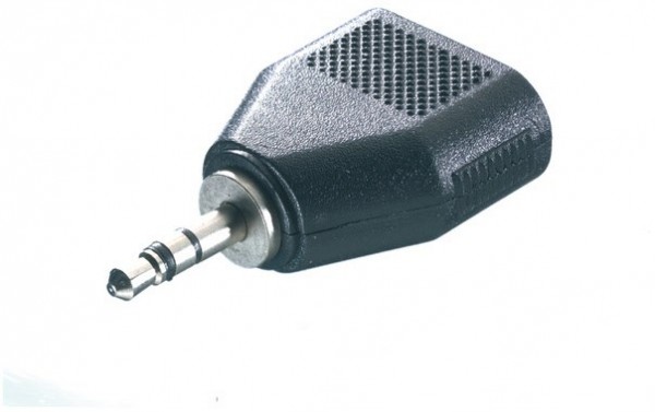 46/12 04 Klinkenkupplung 3,5mm Stecker 2x 3,5mm Kupplung
