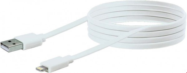 Lightning-Flachkabel (2m) weiß