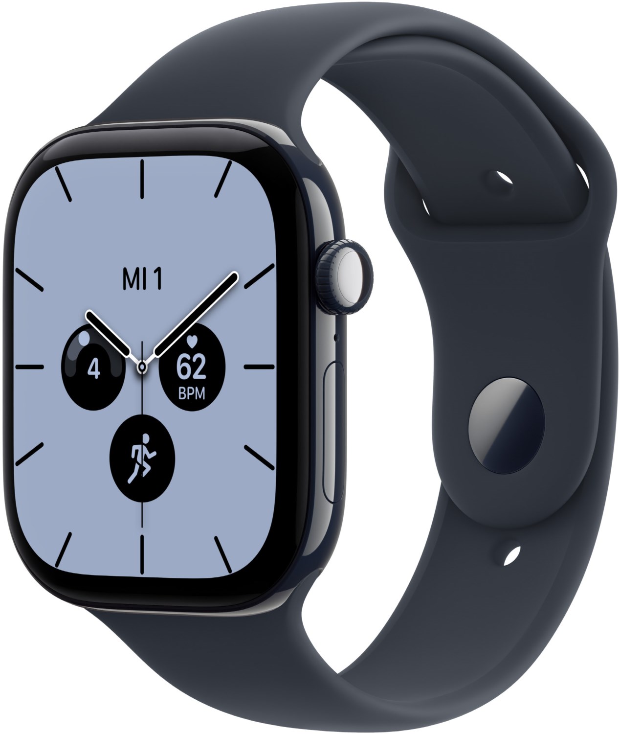 Apple Watch Series 12 (46mm) GPS+5G Smartwatch Alu mit Sportarmband S/M space grau/navyblau