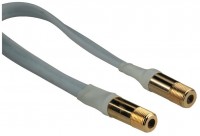 Fensterdurchf. F-Kuppl.>F-Kuppl. Sat-Antennenkabel grau