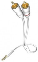 Premium MP3 Audiokabel (1,5m) weiß/silber