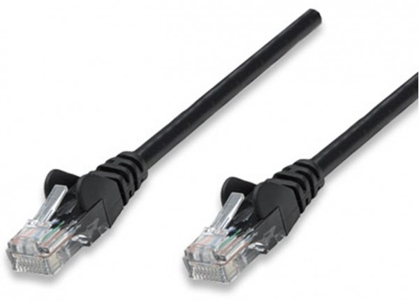 Patchkabel RJ45 U/UTP Cat6 (5 m) schwarz Hebelschutz