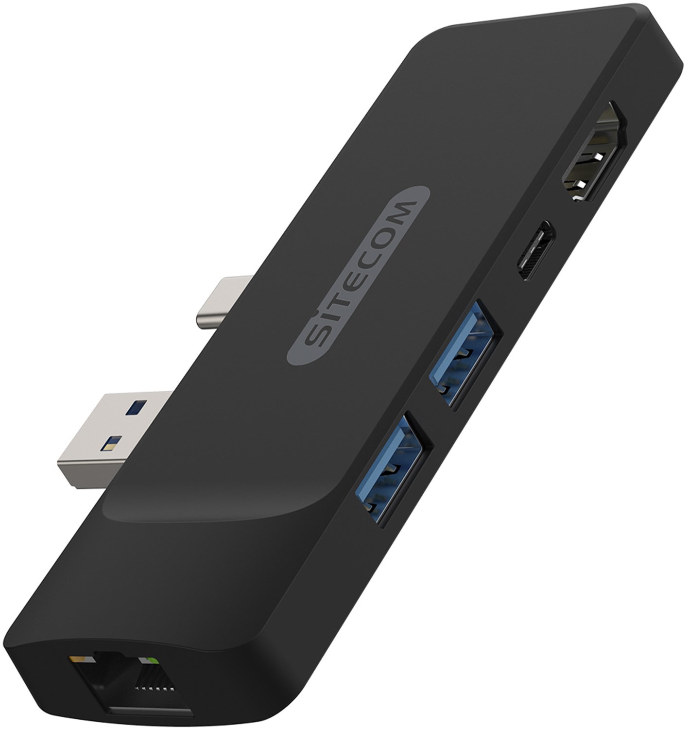 CN-417 USB-C 5in2 Adapter Netzteil für Microsoft Surface Pro 7 schwarz