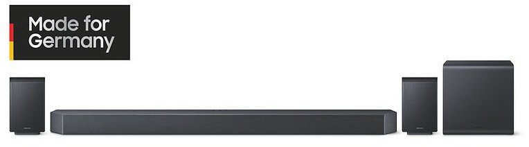 Samsung Q-Serie Soundbar HW-Q995GF 11.1.4-Kanal Dolby Atmos Soundbar + Subwoofer & Rücklautsprecher (2025) Schwarz