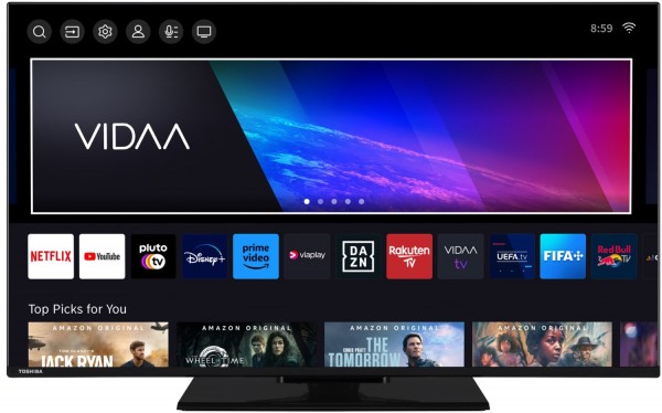 43UV3463DA 108 cm (43") LCD-TV mit LED-Technik schwarz, 4K Ultra HD, Smart-TV, DVB-T2/DVB-C/DVB-S2, Sprachsteuerung