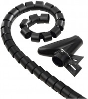 Spiral-Kabelschlauch (2m) schwarz