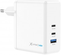 Powercharger (140W) 1x USB / 2x USB-C weiß