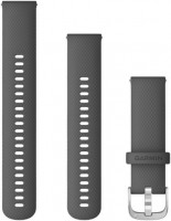QuickChange Silikonarmband (22mm) grau/silber