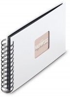 Spiral-Album Fine Art 24x17cm 50 schwarze Seiten weiss