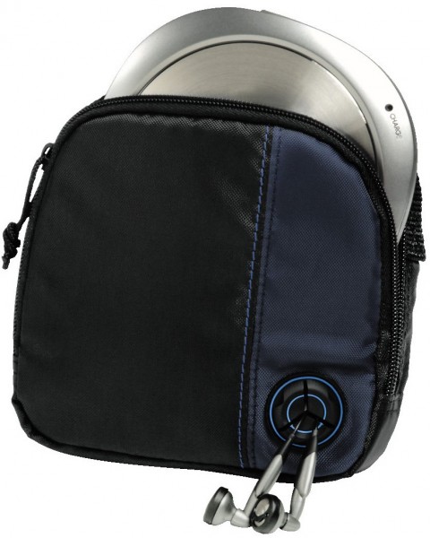CD Player Bag + 3 CDs schwarz/blau