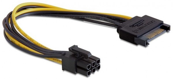 Power SATA 15pin > 6pin PCI Express sata