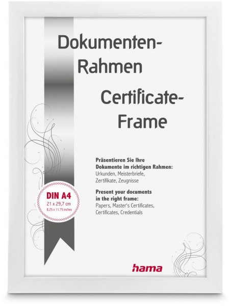 Kunststoffrahmen Chiaro 21x29,7cm weiss