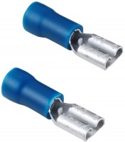 Flachsteckhülsen 4,8 mm, 5 Stück blau