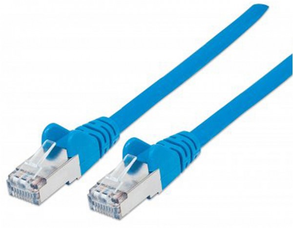 Patchkabel mit Cat7-Rohkabel S/FTP blau (0,25m)
